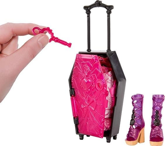 Monster High Skulltimate Secrets Draculaura Doll and Accessories Set, Destination: Gore-geous Oasis with Suitcase and 19+ Surprises Like Clothes thumbnail 4