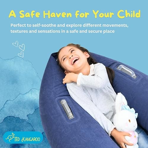 Sensory Chair for Kids — Inflatable Peapod for Children, Includes Electric Air Pump thumbnail 8