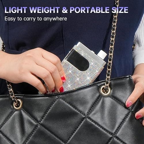 CHRISTINE SHELLY Rechargeable 35000RPM Nail Drill Sparkling Portable Professional Electric Nail File with 12 Drill Bit for Acrylic/Gel Nails Professional Nail Tools for Manicure Pedicure, Glitter thumbnail 5