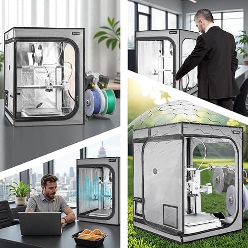 3D Printer Enclosure for Bambu Lab A1/A1 Mini-Large Fireproof&Dustproof 3D Printer Cover with Constant Temperature Control, Noise Reduction and LED Light for Home/Office DIY 3D Printing,520x600x700mm thumbnail 6
