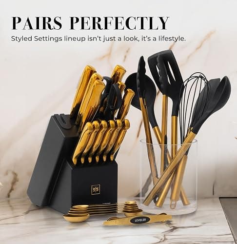 Magnetic Measuring Spoons Set – Stainless Steel Gold Measuring Spoons for Cooking and Baking – Cute and Durable Gold Kitchen Accessories - Great for Gifting thumbnail 2