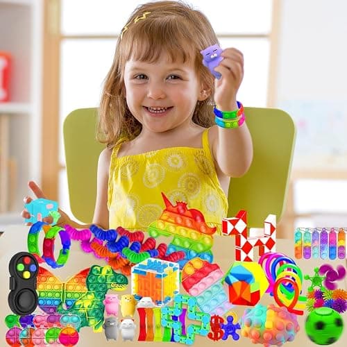 Fidget Toys, 120 Pack Party Favors for Kids 8-12 4-8, Sensory Toy for Autism Autistic Anxiety Children Boys Girls, Classroom Treasure Box Prizes Pinata Stocking Stuffers Gifts Carnival ADHD thumbnail 2