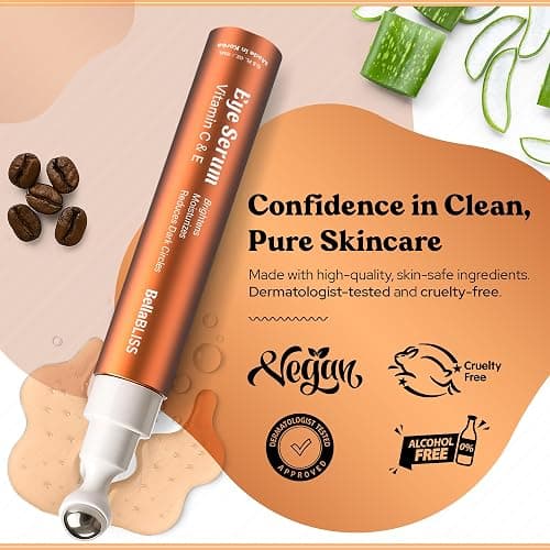 BellaBLISS Vitamin C & Vitamin E Eye Serum – Hydrating Under Eye Roller for Puffiness, Wrinkles & Dark Circles – Lightweight Cooling Formula – 0.5 fl.oz / 15 ml – Pack of 1 thumbnail 3