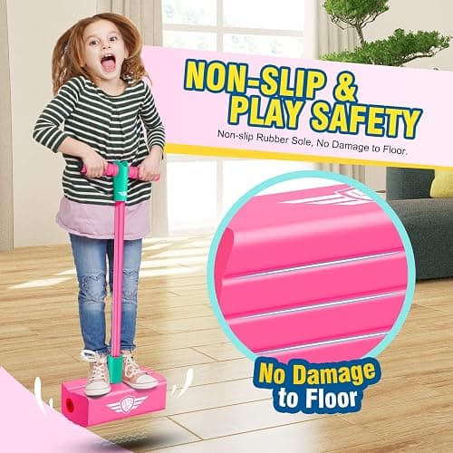 CUUGO LET'S GO! CG Jumping Promotes Growing Taller- Pogo Stick Foam Pogo Jumper for Kids, Toys for 3-12 Year Old Boys Girls Outdoor Toys Indoor Toys Fun Gifts Christmas Stocking Stuffers Gifts thumbnail 7