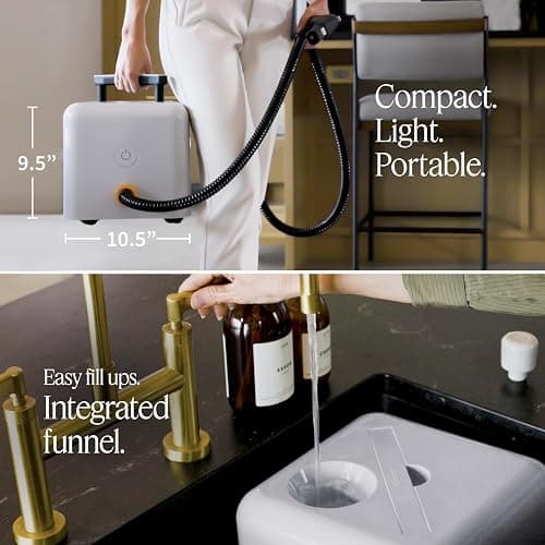 Dupray Neat Plus Steam Cleaner for Home - Essential Pack | 90s Fast heat up & unlimited steam |Chemical-free cleaning for floor, car, wall, grout & kitchen |Steam mop|17 Accessories thumbnail 6