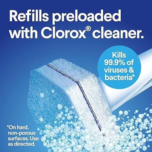 Clorox Original Toilet Cleaning System - ToiletWand, Storage Caddy and 16 Refill Heads, Dorm Room Essentials, - 16 Count (Pack of 1) thumbnail 2