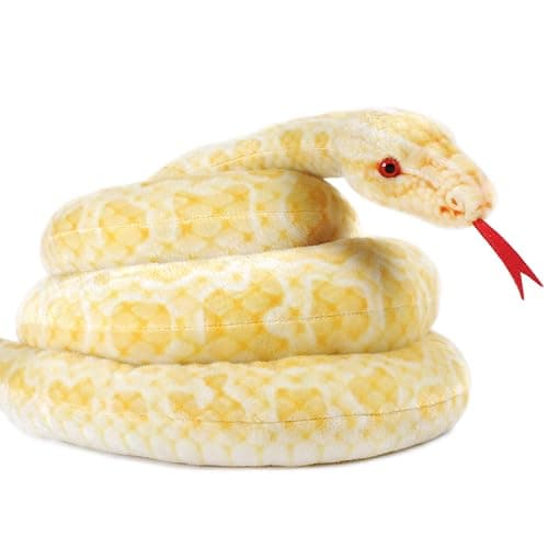 TigerHart Alba The Albino Burmese Python - 100 Inch Long Stuffed Animal Plush Snake - Image 1