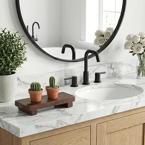 Acacia Wood Pedestal Soap Stand 9.8x4 Inches, 100% Solid Wood Riser, Candle Plant Holder, Soap Dish Holder Decor, Display Tray for Kitchen Bathroom Counter Sink Farmhouse Decor (Dark Brown) thumbnail 7