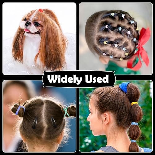 auroray Hair Ties, 17 Colors Elastic Hair Rubber Bands, 2000 Pcs Baby Hair Ties with Hair Styling Tools Organizer Box for Girls, Women, Toddler thumbnail 6