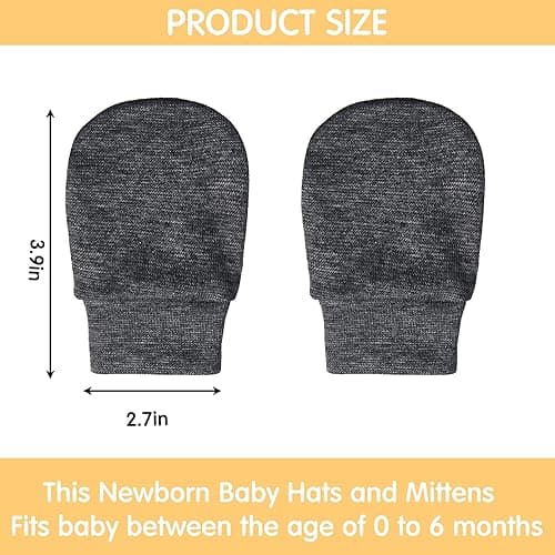 12 Pairs Newborn Baby Mittens Infant Toddler Gloves No Scratch Mittens Gloves for 0-6 Months Baby Boys Girls thumbnail 4
