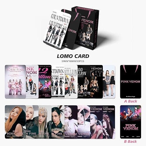 KPOPBP 159 Pcs Born Pink Album Gift Box Set Blink Fans Gift Merchandise Photocards Birthdays Party Decorations Kpop Lanyard Stickers thumbnail 2