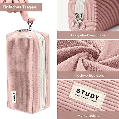 KALIDI Mäppchen Federmäppchen Mädchen Teenager Stiftetasche Stiftemappe Unisex Federtasche Pencil Case Schulmäppchen thumbnail 3