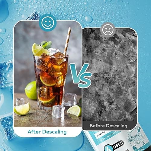 EUHOMY Ice Machine Cleaner Descaler, 16 Fl OZ Ice Maker Cleaner (4 Uses Per Bottle), Ideal Universal Descaling Solution for All Brands Ice Maker, Single Use Coffee and Espresso Machines thumbnail 5