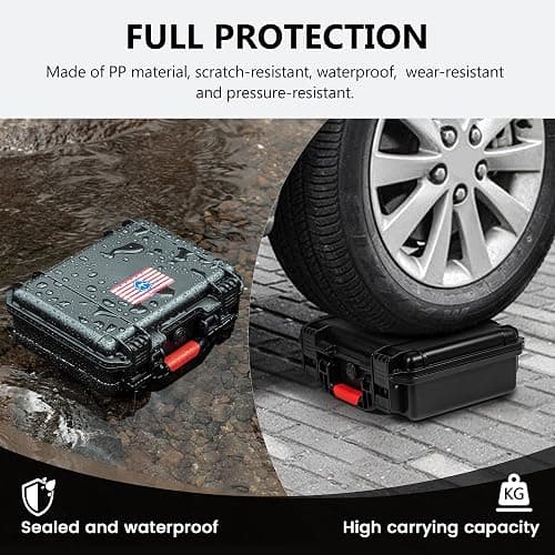 Kinghardcase Lockable Handgun Case for Glock, TSA Gun Case for G17/G19/G20/G21/G22/G23/G31/G32/G37/G38/G43/G45, Waterproof Gun Case with Foam, Pistol Case for Transport & Storage thumbnail 3
