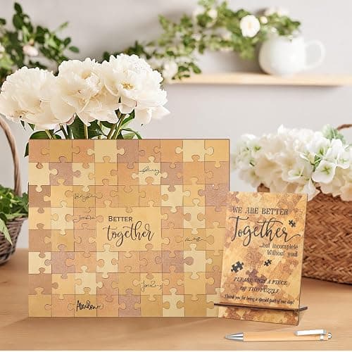 Motipuns Wedding Guest Book Alternative Wooden Guest Book Wedding Party Favors for Table Sign Decor 66 Pcs Guestbook Alternative for Engagement Anniversary thumbnail 5
