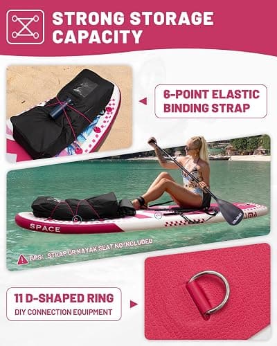 DAMA 11'*34"*6" Inflatable Paddle Board, Paddle Boards for Adults,Sup,Lightweight and Durable, Easy to Inflate, Versatile in Style, Fully Functional, Equipped w/High Grade Accessories. thumbnail 5