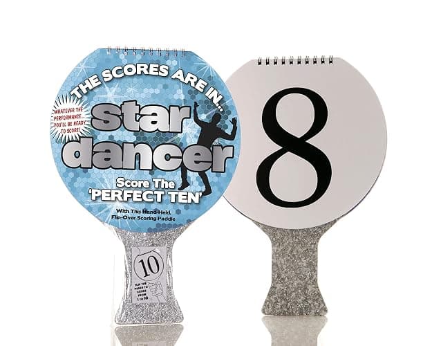 Boxer Gifts Paddle | Score Your Dad’s Terrible Dancing | Fun for All The Family | for Parties, Birthday or Christmas Star Dancer (US Version), Silver (OT2072) - Image 1