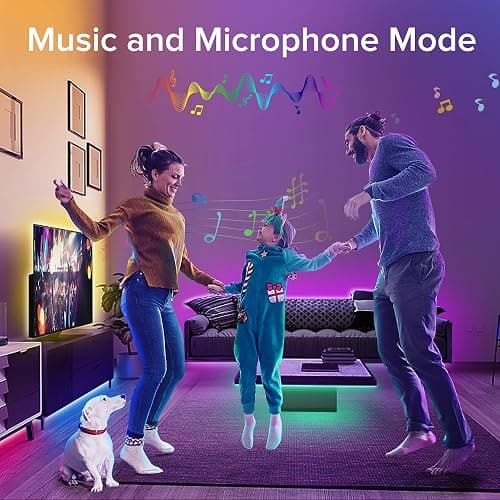 Bonve Pet LED Strip 30M,Bluetooth RGB LED Streifen,Farbwechsel LED Lichterkette 30M mit Fernbedienung und App,Led Leiste Musik Sync,Timer-Einstellung,LED Band für Gaming Zimmer, Room, Küche,Party thumbnail 4