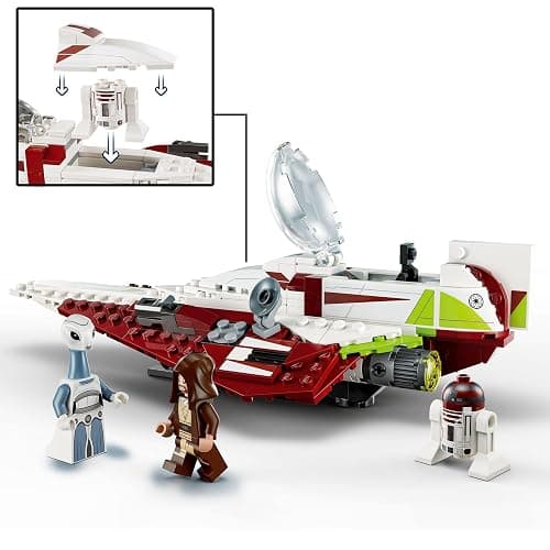 LEGO Star Wars Obi-Wan Kenobi’s Jedi Starfighter, Buildable Toy for Age 7+, with Taun We Minifigure, Droid Figure and Lightsaber, Attack of the Clones Set, Gift Idea 75333 - Single thumbnail 4