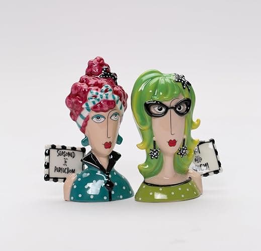 Fine Porcelain Dollymama's Lady Perfection-Spicy Salt and Pepper Shaker by Joey, 4-7/8" H thumbnail 7