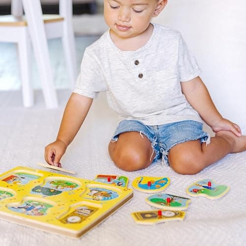 Melissa & Doug Nursery Rhymes 1 Light-Activated Sound Puzzle - 6 Pieces thumbnail 4