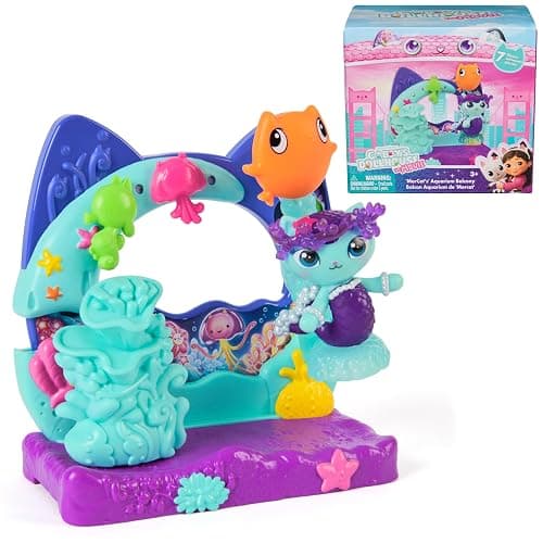 DREAMWORKS GABBY'S DOLLHOUSE The Movie, Mercat's Aquarium Balcony, with Toy Figure & Dollhouse Accessories, Kids Toys for Girls & Boys Ages 3 and Up - Image 1
