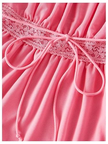 SOLY HUX Women's Short Sleeve Babydoll Tops Cute Summer Blouse | Peplum Top for Teen Girls, Square Neck, Lace Tops, Summer T Shirts thumbnail 4