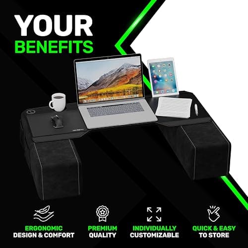 Couchmaster CYBOSS, Extra Wide Laptop Stand for Couch and Bed, Ergonomic Design with Cushions, Lap Desk for Notebooks up to 18 Inches, You are The Big Boss! The CYBOSS! thumbnail 4
