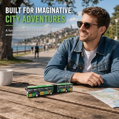 Dfiupdn 1 Double Decker Bus Toy, London Bus Toy, Pull Back Toy Cars | Double Decker Bus Design, Pull Back Action Mechanism, Durable Construction Materials, Imaginative Play Scenarios, Collectible thumbnail 2