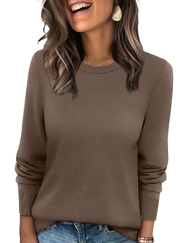 WIHOLL Sweaters for Women Lightweight Pullover Tops Long Sleeve Shirts Crewneck Fashion Clothing Fall Outfits 2025 - Image 1