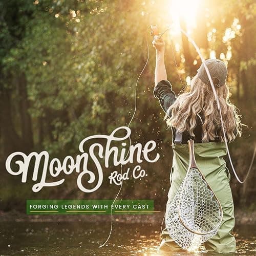 Moonshine Rod Co. Fly Fishing Rod with Carrying Case and Extra Rod Tip Section, Slow-Medium-Fast Action thumbnail 8