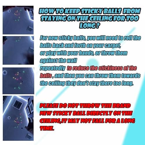 Glow in The Dark Sticky Balls that Stick to The Ceiling,Stress Balls for Kids and Adults,Glowing Sticky Ball,ASMR Cool Stuff for Teens,Elevated Ball,Glow Toys,LumiBalls,Stocking Stuffers(4Pcs) thumbnail 6