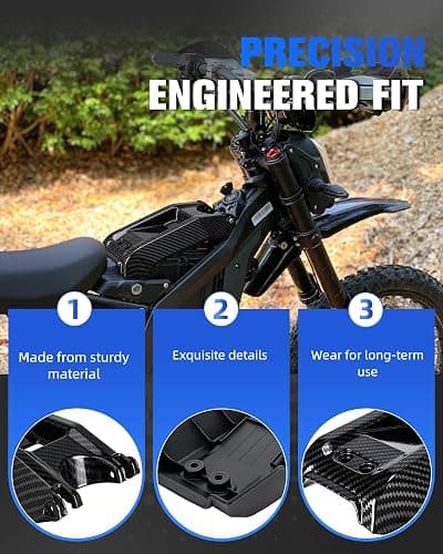 IUVWISN Battery Cover for Surron LBX, Electric Dirt Bike Battery Cover Lid Warp for Sur Ron Light Bee X/S Imitation Carbon Fiber,PP Material thumbnail 3