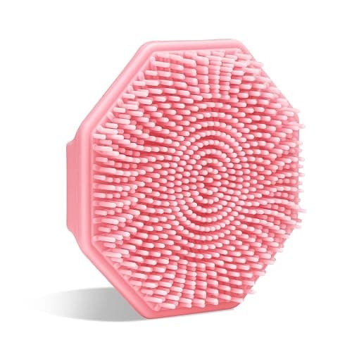 Sud Scrub® Antimicrobial Silicone Face Scrubber, 1 Pack, Gentle Face Exfoliator for Sensitive Skin, Eco Friendly Facial Cleansing Brush, Exfoliating Face Brush for Men and Women (Pink) - Image 1