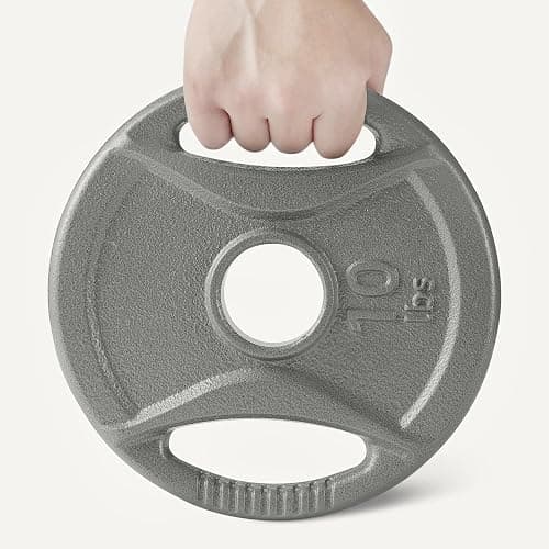 Amazon Basics 2-Inch Olympic Grip Weight Plates, Cast Iron, for Powerlifting, CrossFit & Strength Training thumbnail 3