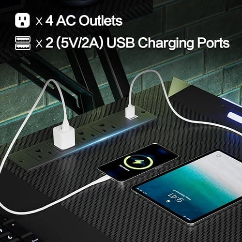 Czlolo 47 Inch Gaming Desk with Led Lights & Power Outlets & USB Ports, Upgraded Integrated Monitor Stand Computer Desk, Gaming Table for Small Space, Black Carbon Fiber Surface Gamer Desk thumbnail 5