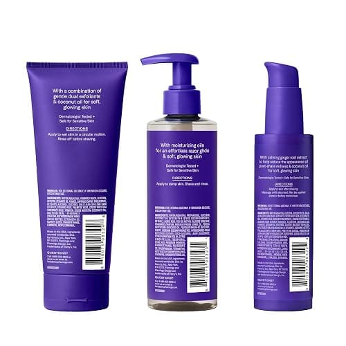 Flamingo 3-Step Shaving Set for Women - Smoothing Prep Scrub, Nourishing Shave Oil, and Soothing Post Shaving Serum - Glow Shave Collection thumbnail 11
