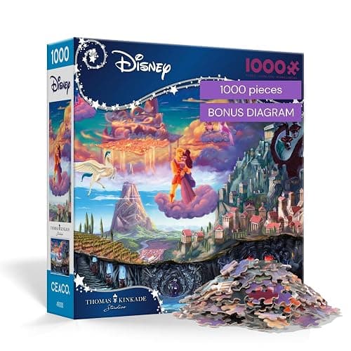 Ceaco Thomas Kinkade Puzzles – Disney’s Hercules 1000 Piece Jigsaw Puzzle, Disney Puzzle for Adults with Premium Board & Poster - Image 1