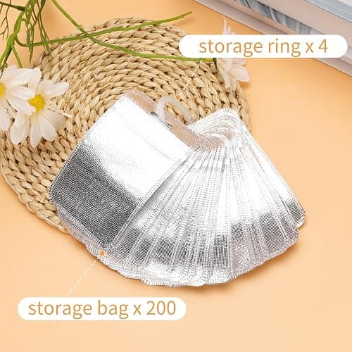 Plus tard 200-Pack Reusable Clear Bead Storage Bags for Diamond Art | Ziplock Closure Keeps Rhinestones, Sequins and Jewelry Findings Visible, Sorted and Easy to Carry thumbnail 3