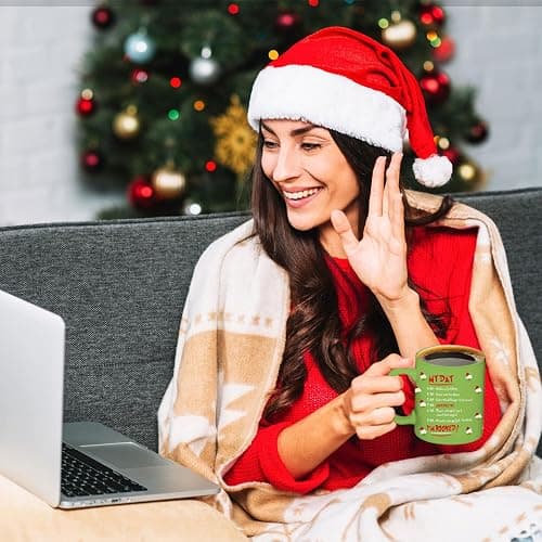 Arsemica Funny Christmas Coffee Mug, 11oz Holiday Drinking Cups, Christmas Movie Merch Gift, Xmas Party Cups for Hot Chocolate Cocoa Beverages, White Elephant Gifts for Women Men Coworkers thumbnail 7
