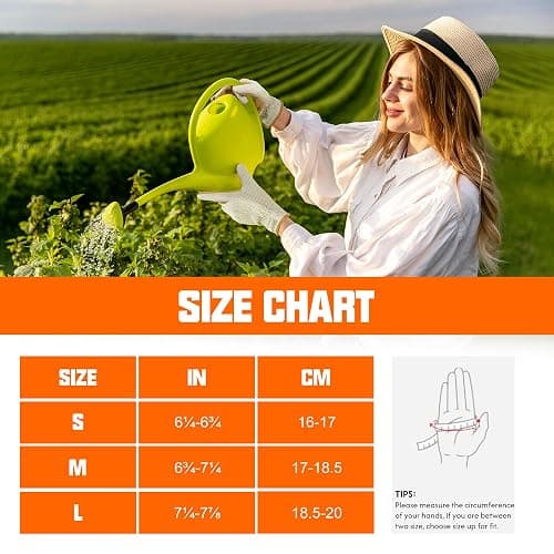 HANDLANDY Gardening Gloves for Women, Breathable Ladies Leather Garden Yard Gloves Best Gift for Gardeners thumbnail 7