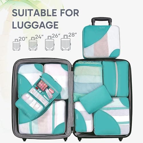 OlarHike 10 Set Packing Cubes for Travel,Gifts for Women Mom,Anti-Tearing Suitcase Organizer,with Over 1000 pcs Mesh Holes,Vacation Essentials & Accessories for Cruise Ship thumbnail 7