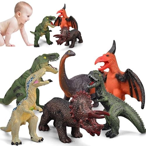 Gzsbaby 6 Piece Jumbo Dinosaur Toys for Kids 3-5 and Toddlers, Large Soft Dinosaur Toys for Lovers - Perfect Party Favors, Birthday Gifts thumbnail 5