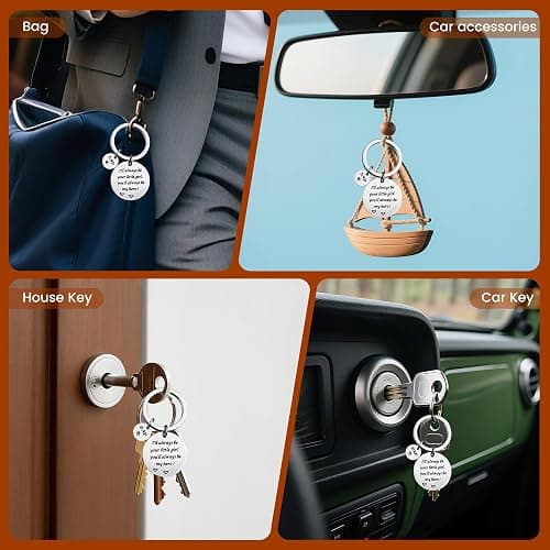 Father’s Day Gift - Dad Gifts from Daughter for Birthday Christmas Valentine’s Day, I'll Always Be Your Little Girl, You Will Always Be My Hero Daddy Keychain, Father Daughter Keyring thumbnail 5