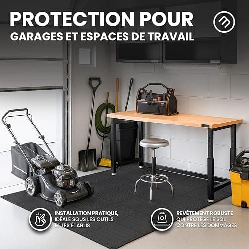 Tapis de Fitness Protection de Sol Salle de Sport - Dalles en Mousse sans BPA + Bordures | Matelas Puzzle Tatami EVA Caoutchouc pour Matériel Gym Banc de Musculation Course Garage Piscine Isolation thumbnail 13