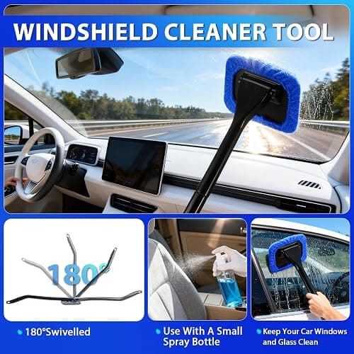THINKWORK Car Cleaning Kit Car Detailing Kit,Car Cleaning Kit Interior Cleaner with High Power Blue Handheld Vacuum Cleaner,Brush Sets,Windshield Cleaner and Storage Bag,Car Accessories,Car Gift Set thumbnail 3