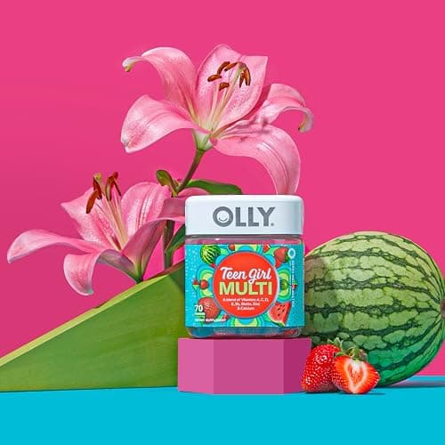 Olly Teen Girl Multi Gummy, Healthy Skin and Immune Support, 15 Essential Vitamins, Biotin, Zinc, Calcium, Chewable Multivitamin, Berry Melon, 35 Day Supply, 70 Count thumbnail 11