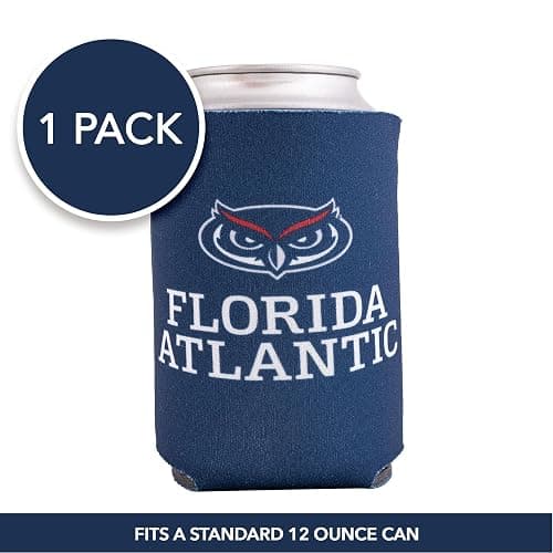 Desert Cactus Florida Atlantic University Can Insulator FAU Owls Beverage Cooler 1 Pack Foam 12oz Can Holder Single Sided (Design A) thumbnail 4