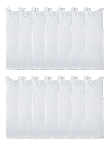 Fruit of the Loom Men's Sleeveless Tag Free Moisture Wicking Tank A-Shirt - Image 1