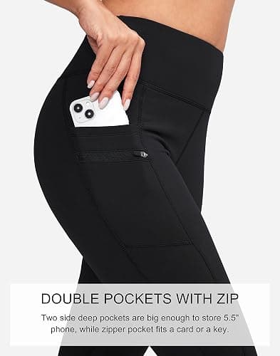 G Gradual Women's Fleece Lined Winter Leggings with Pockets Water Resistant High Waisted Thermal Warm Pants Running Hiking thumbnail 4